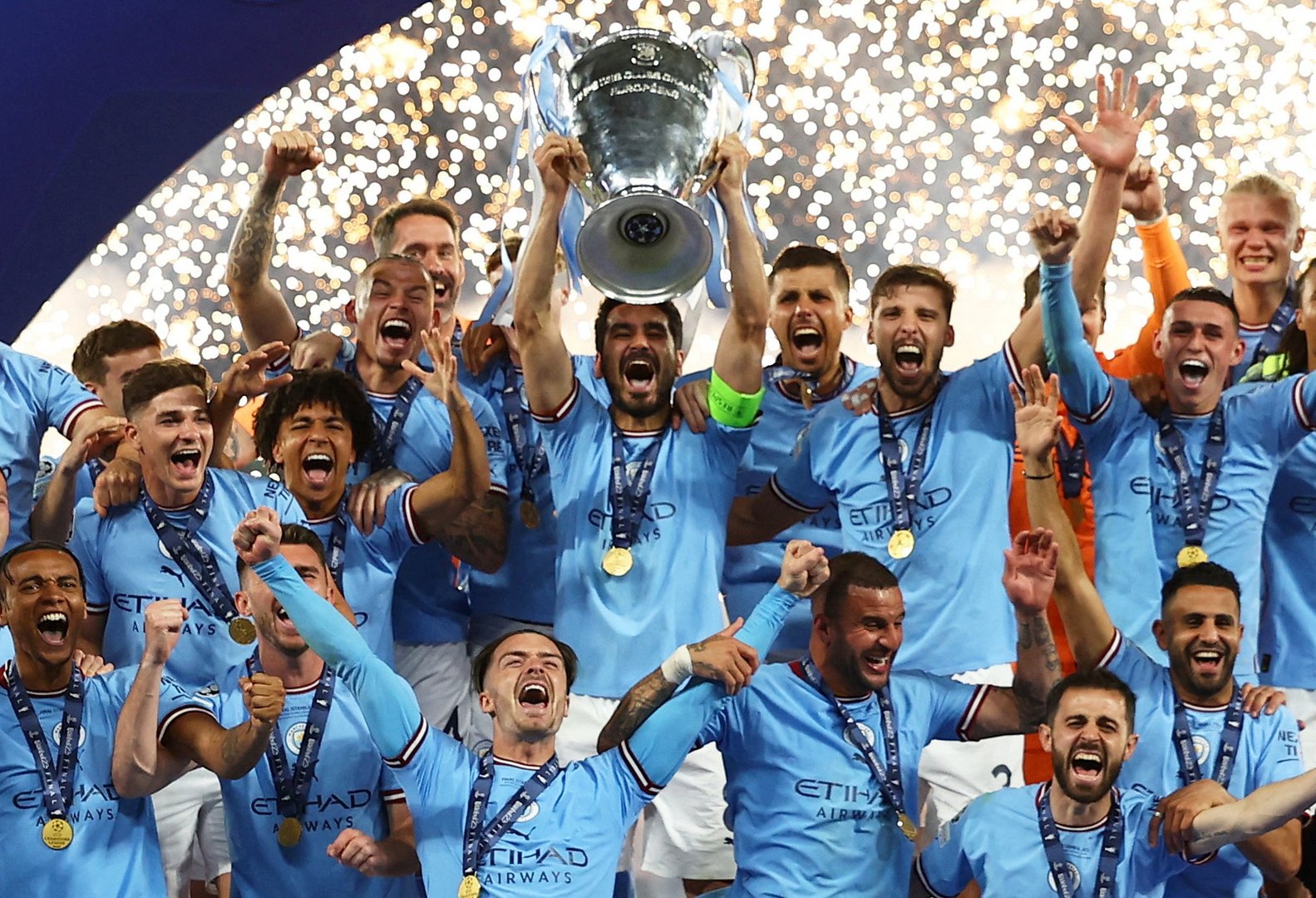 image &#8216;We made history&#8217;: Emotional Man City players hail treble success