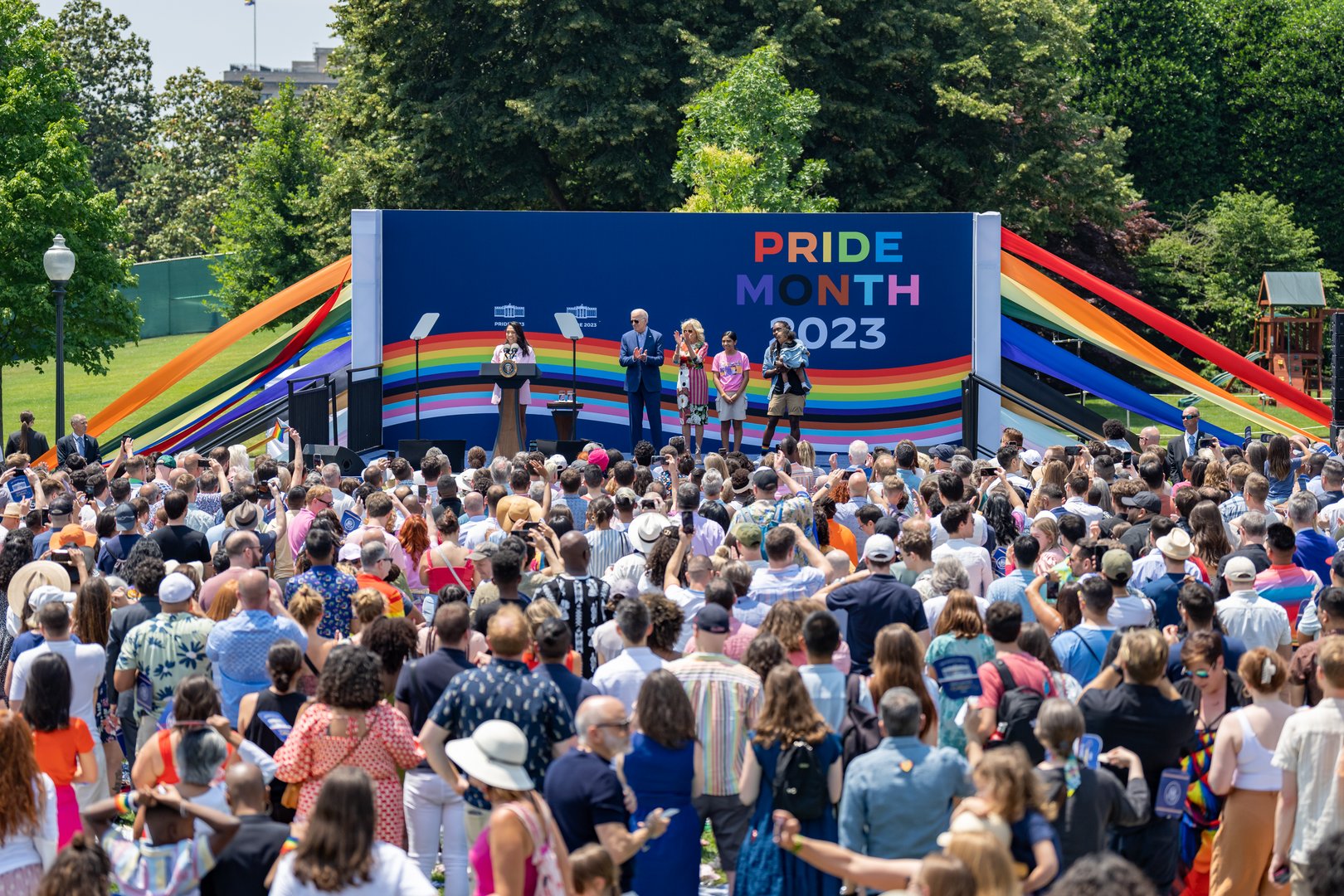 image Bidens offer ‘joy’ at White House Pride event as LGBTQ attacks mount