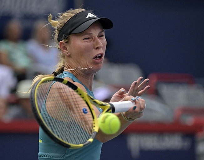 image Returning Wozniacki on track at Montreal with family in tow