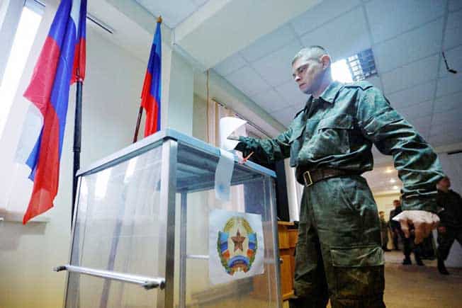 image Kyiv condemns Russian &#8216;sham elections&#8217; in occupied territories