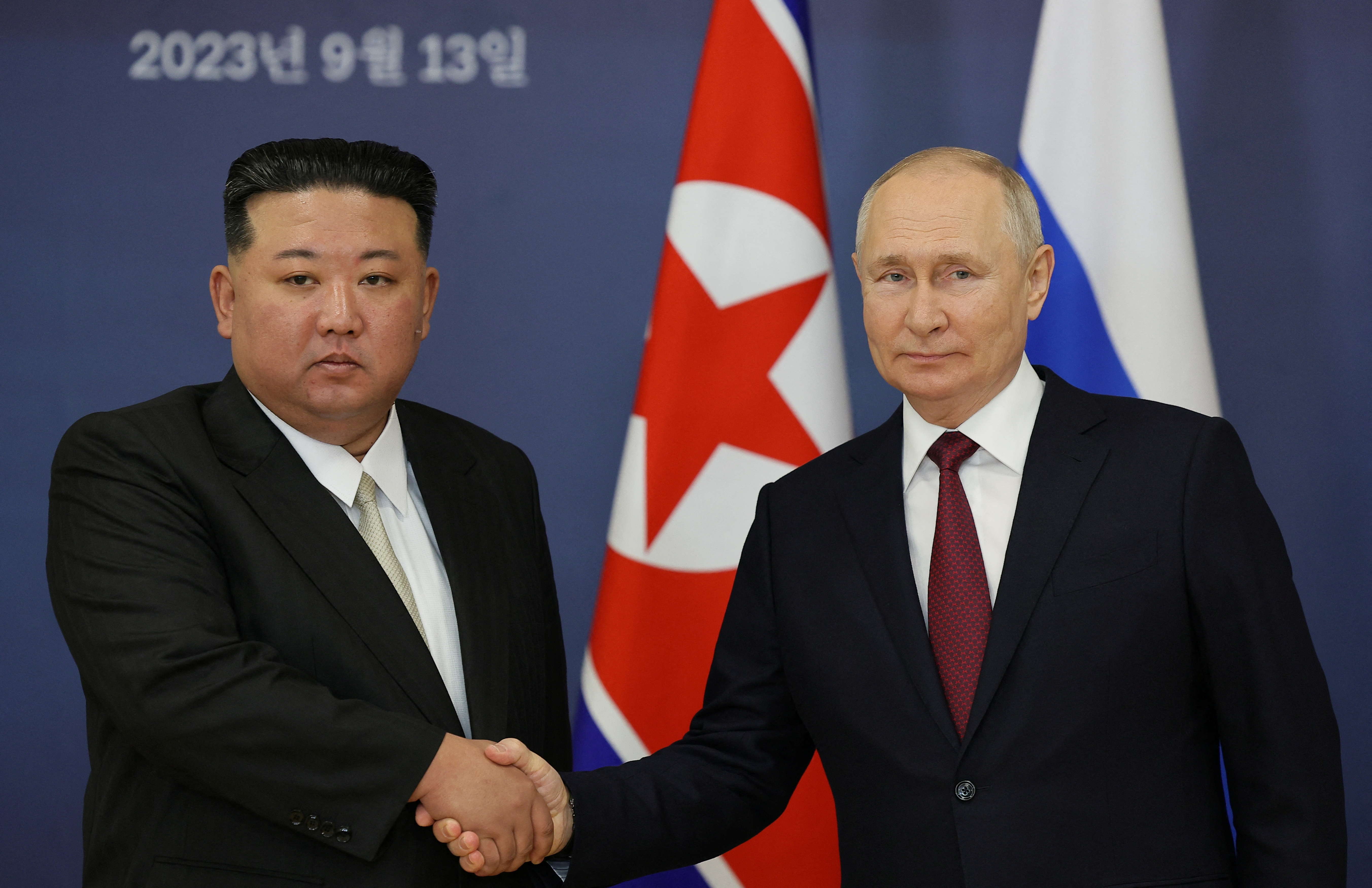 image Kim tells Putin: Russia will win against &#8216;evil&#8217; in Ukraine
