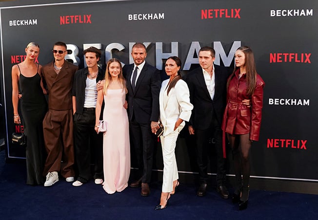 Beckham takes family to premiere of candid new Netflix documentary ...