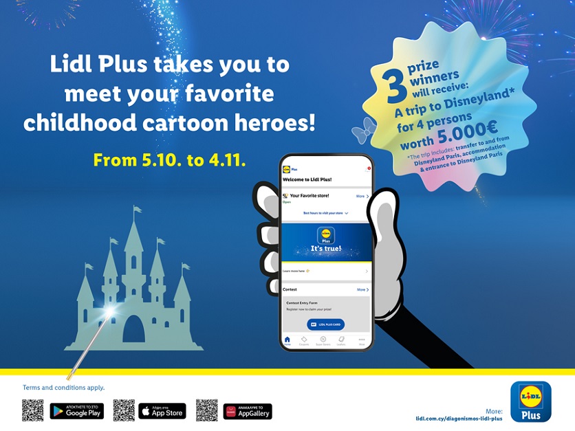 cover Lidl Plus contest will win three app users Paris Disneyland trips