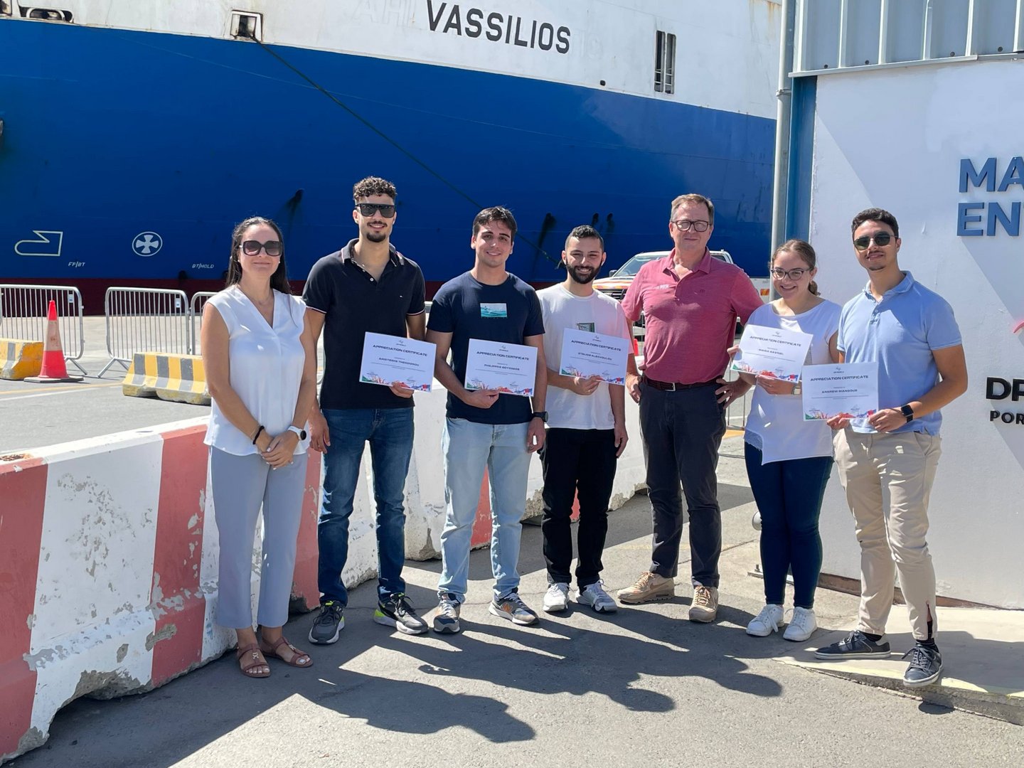 image Limassol port manager concludes student internship programme