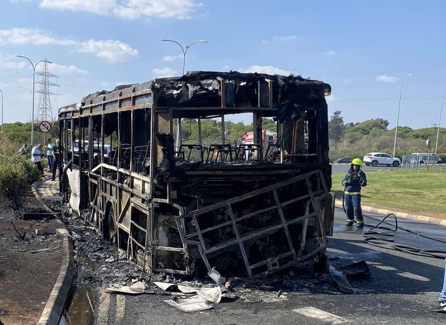 image Bus fire breaks out on Paphos-Limassol highway