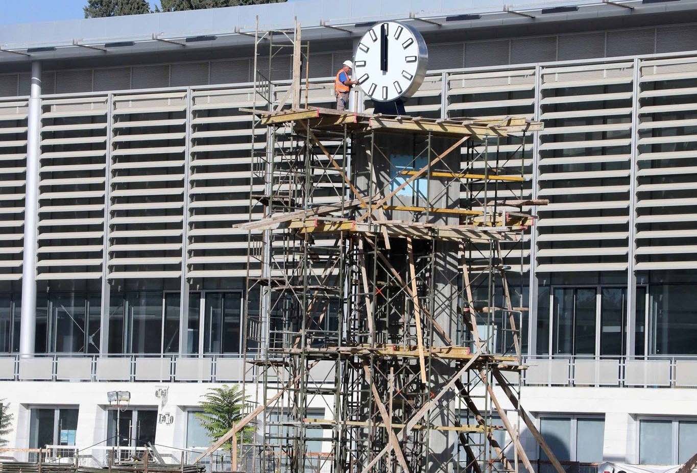 cover Emblematic clock back in place on Nicosia’s old GSP stadium