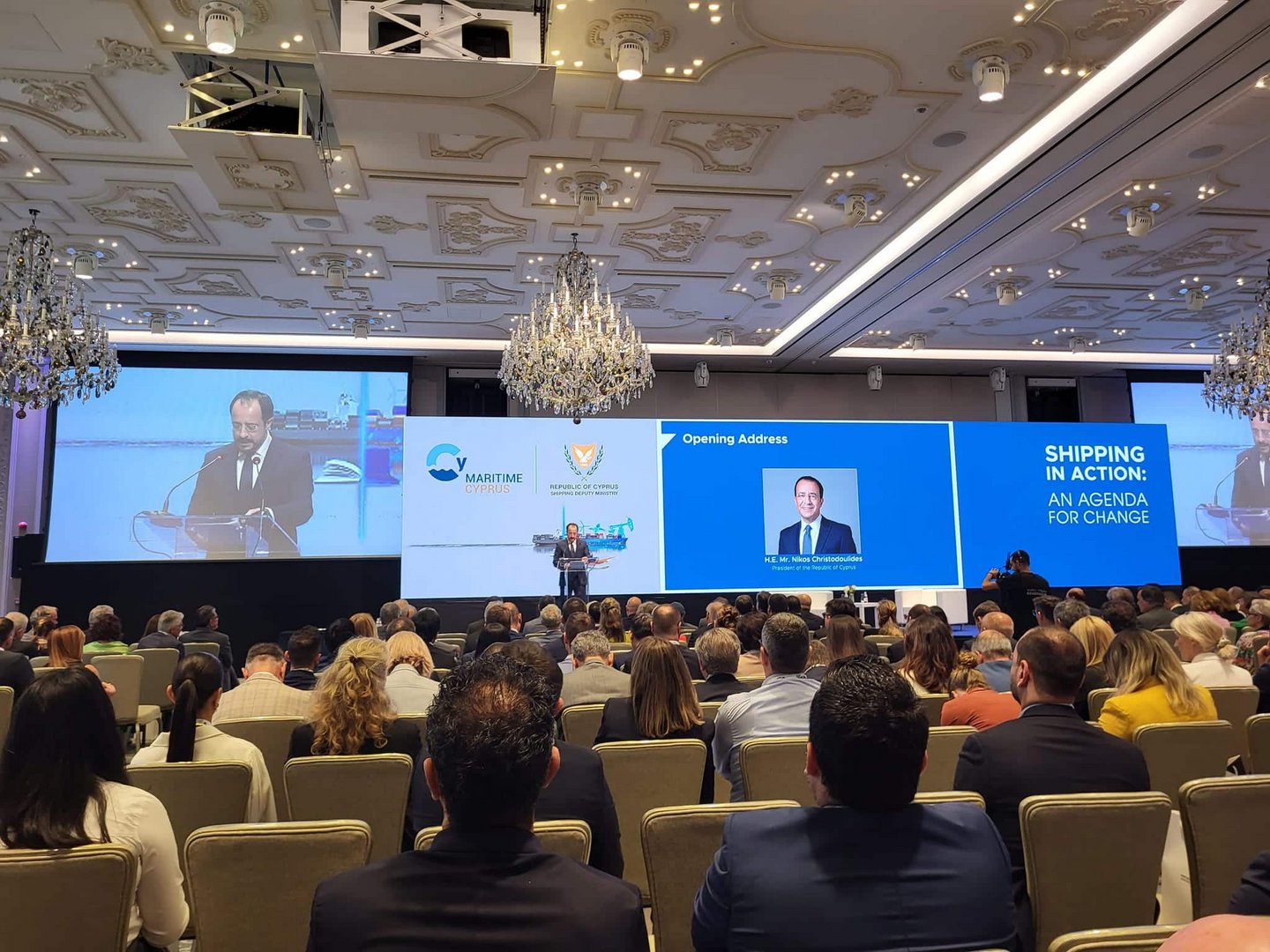 image President highlights shipping industry&#8217;s vital role in Cypriot economy