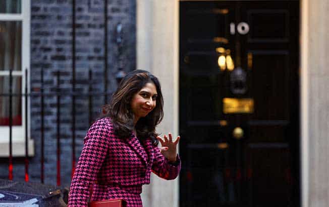 image UK Home Secretary plans to restrict use of tents by homeless