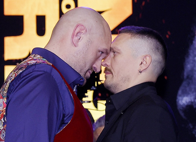 Fury usyk weigh in face off