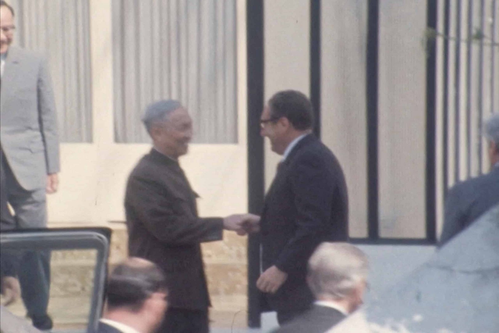 file photo: u.s. national security adviser henry kissinger shakes hands with north vietnamese politburo member le duc tho ahead of talks on the war in vietnam, in saint nom la breteche
