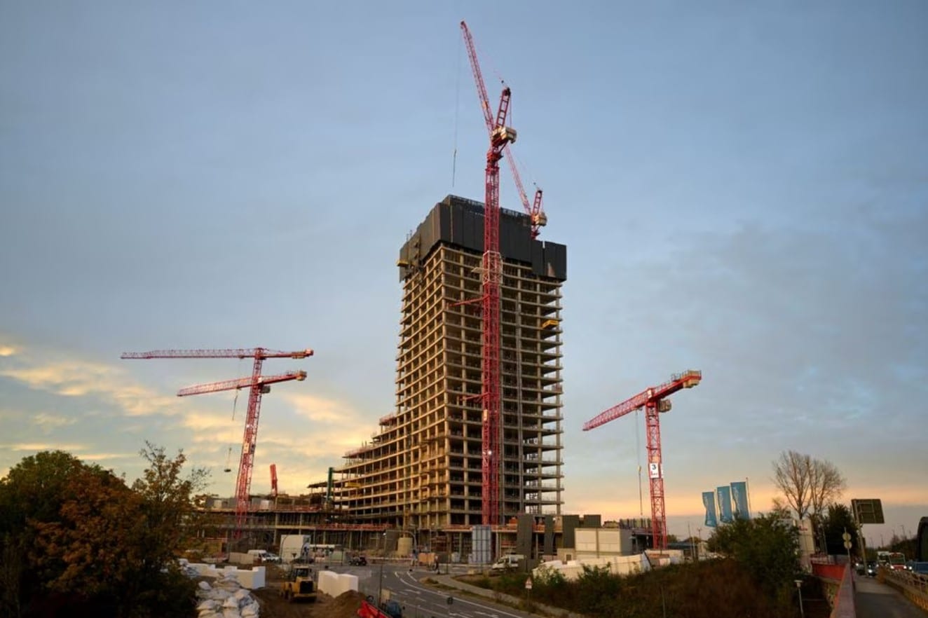 image Hamburg skyscraper construction halted in grim sign for German property sector