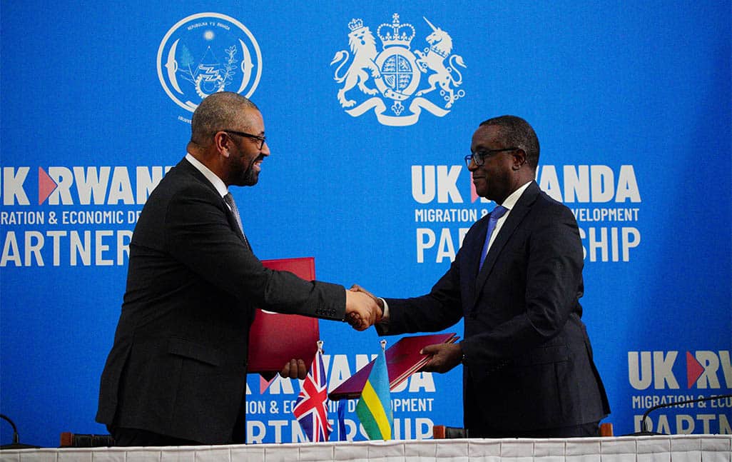 image UK home secretary signs new Rwanda treaty to resurrect asylum plan