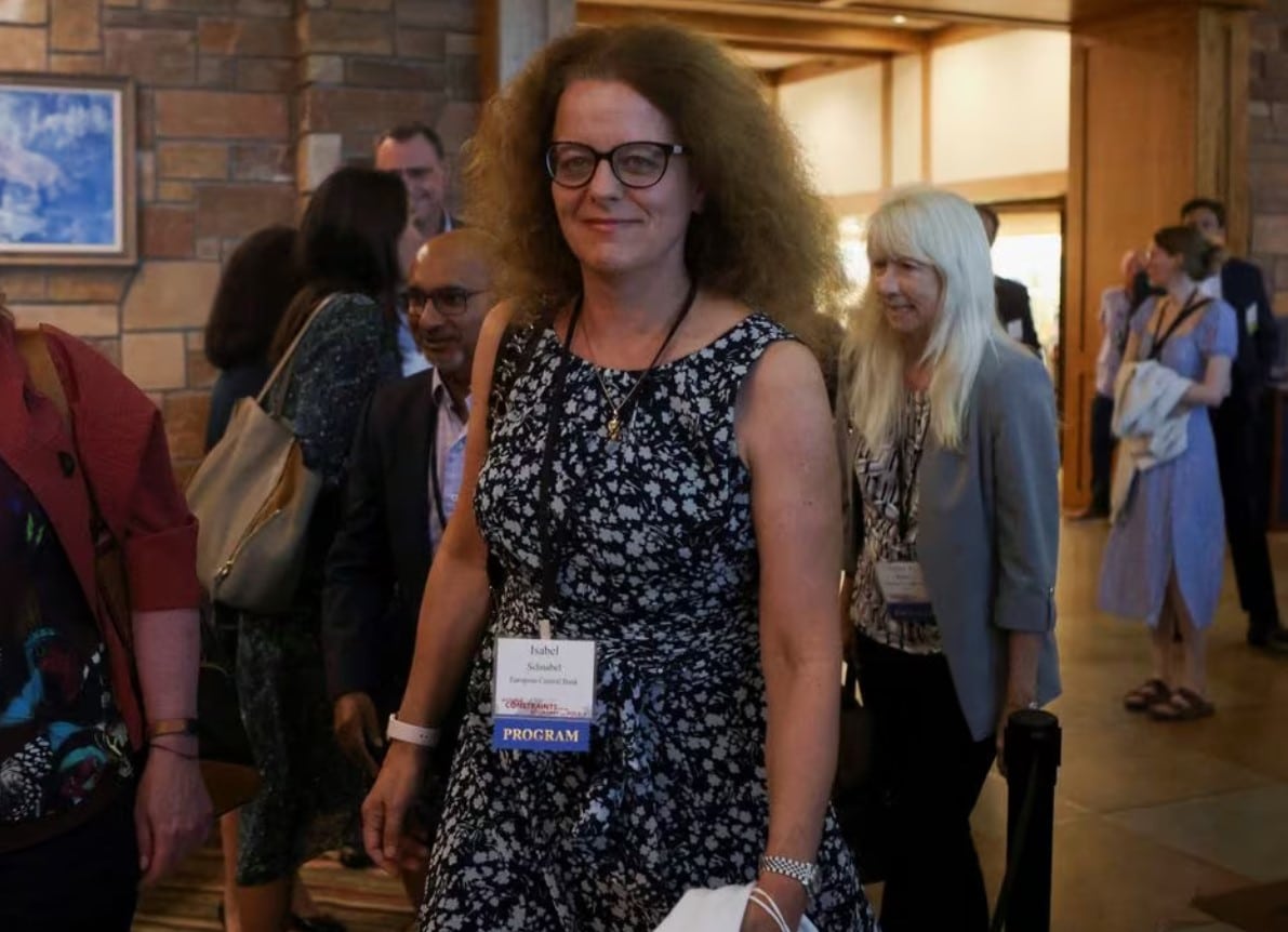 European Central Bank board member Isabel Schnabel attends a dinner program at Grand Teton National Park where financial leaders from around the world are gathering for the Jackson Hole Economic Symposium outside Jackson, Wyoming, U.S., August 25, 2022. REUTERS/Jim Urquhart/File Photo