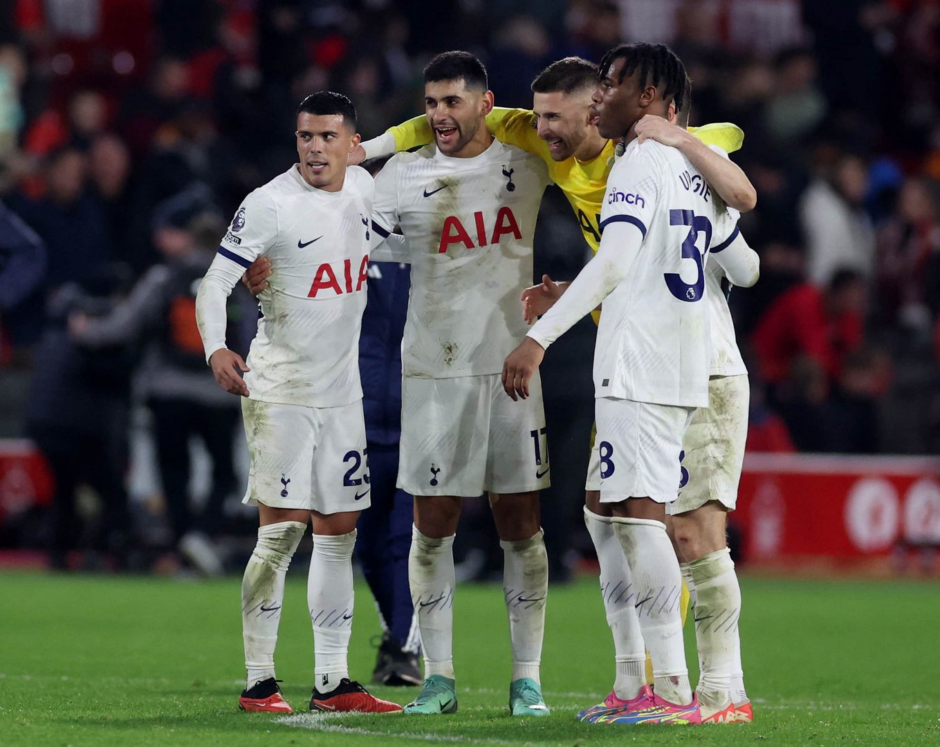 The full-time moment Guglielmo Vicario instigated after Tottenham win at  Nottingham Forest 