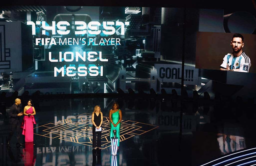 cover Messi named FIFA player of 2023