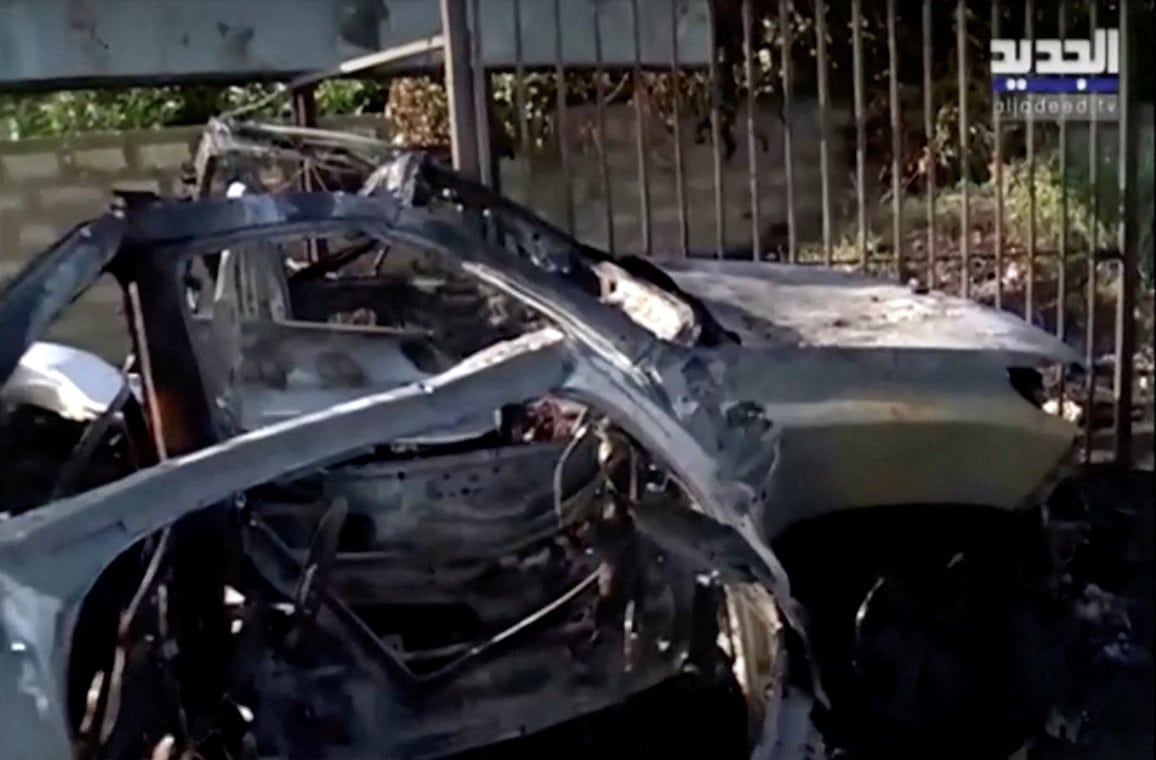 image Two Hezbollah fighters killed by Israeli drone in south Lebanon, security sources say