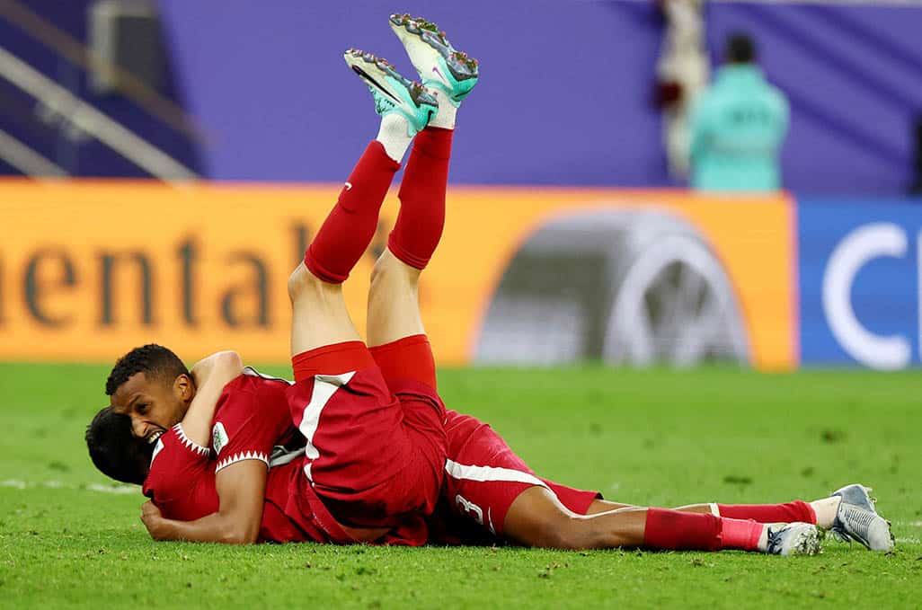 image Qatar beat Iran 3-2 in thriller to return to Asian Cup final