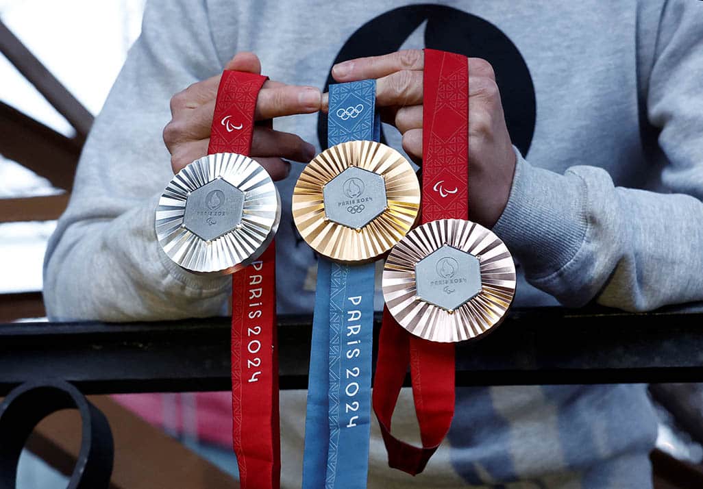 image Paris 2024 podium finishers to take piece of Eiffel Tower home