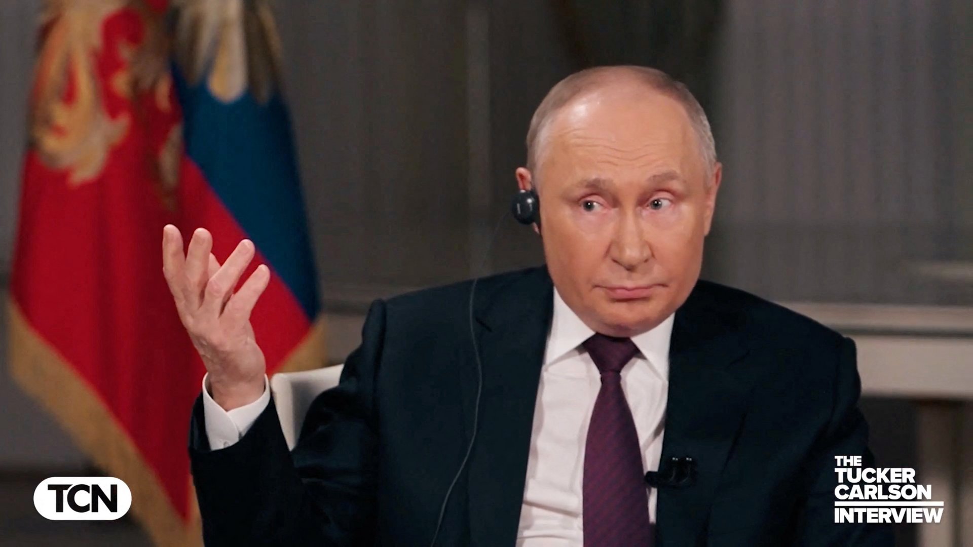 image Russia has no interest in wider war Putin tells former Fox News host Tucker Carlson