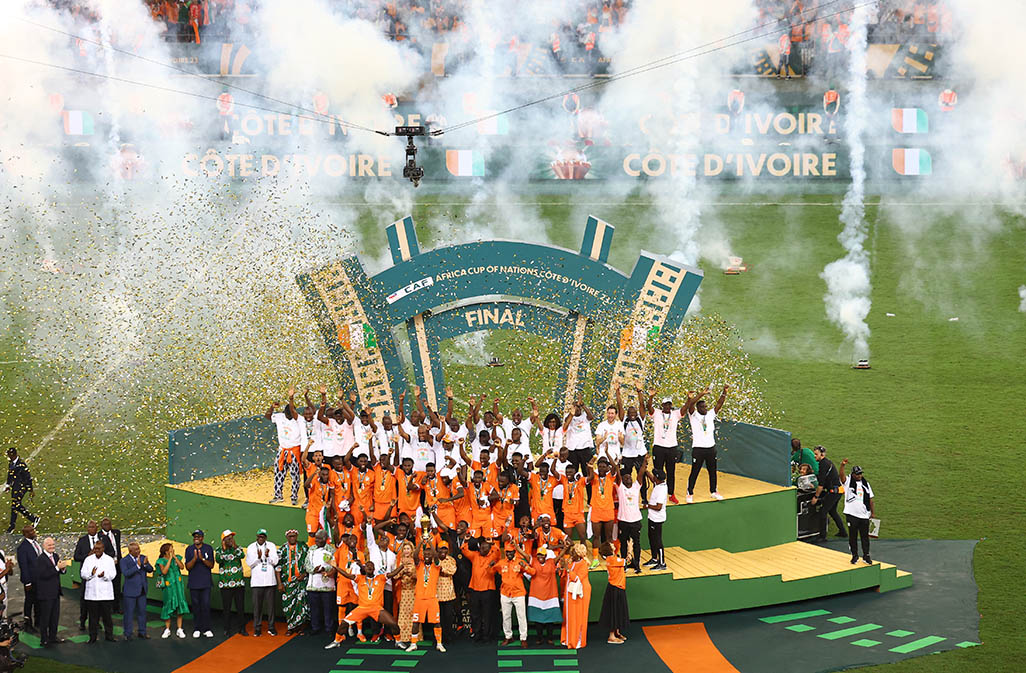 image Ivory Coast relief after winning Cup of Nations
