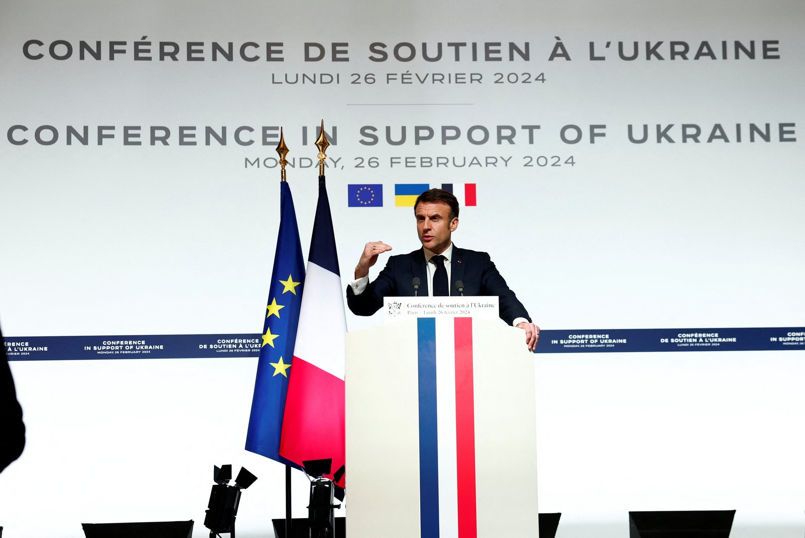 image France&#8217;s Macron does not rule out Europeans sending troops to Ukraine