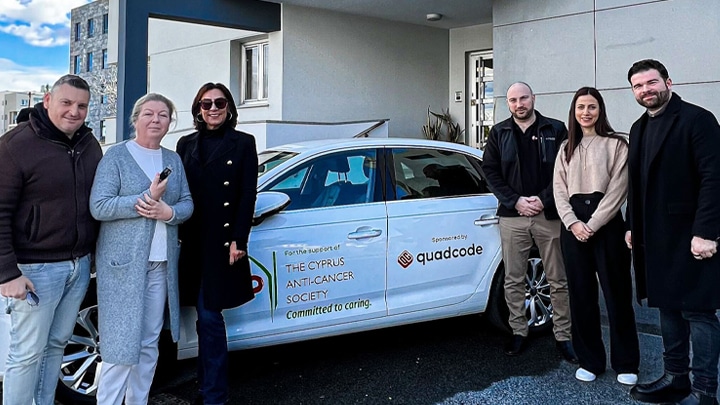 Quadcode provides corporate car to Cyprus Anti-Cancer Society