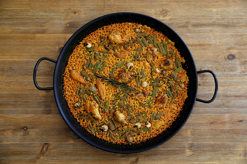 file photo: traditional paella made by chef maria munoz in her cooking school cocinea in madrid