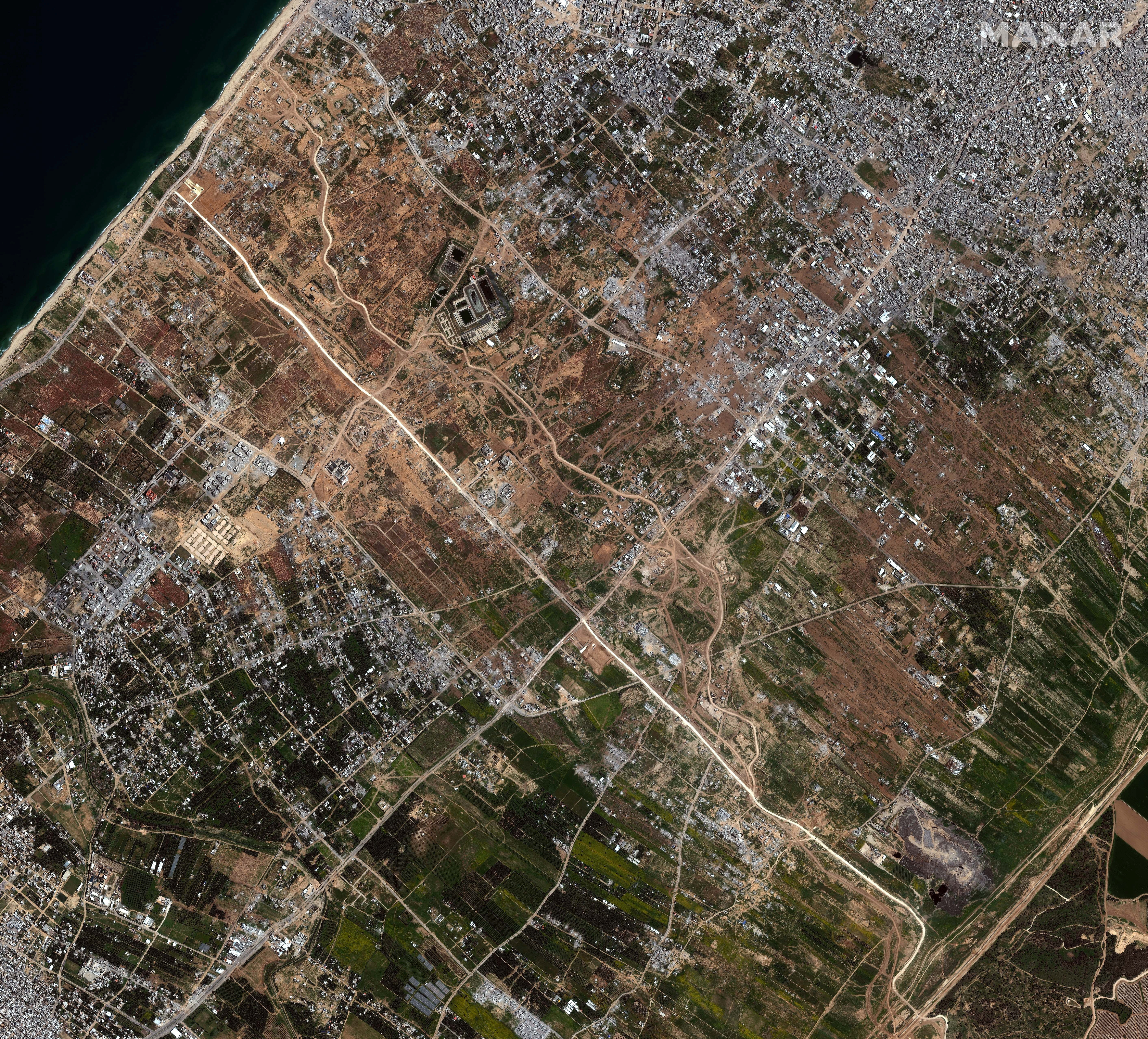 image Satellite images show 35% of Gaza&#8217;s building destroyed, UN says