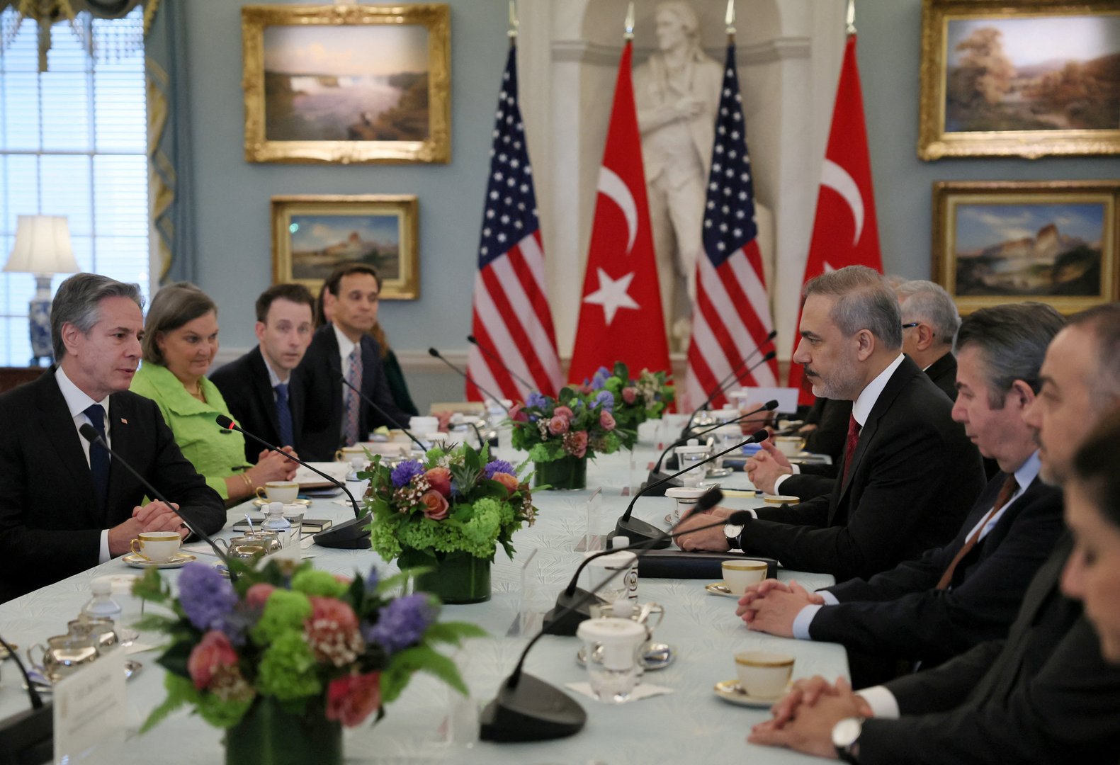image Turkey, US discuss Ukraine, Gaza, ways to improve ties, foreign min says