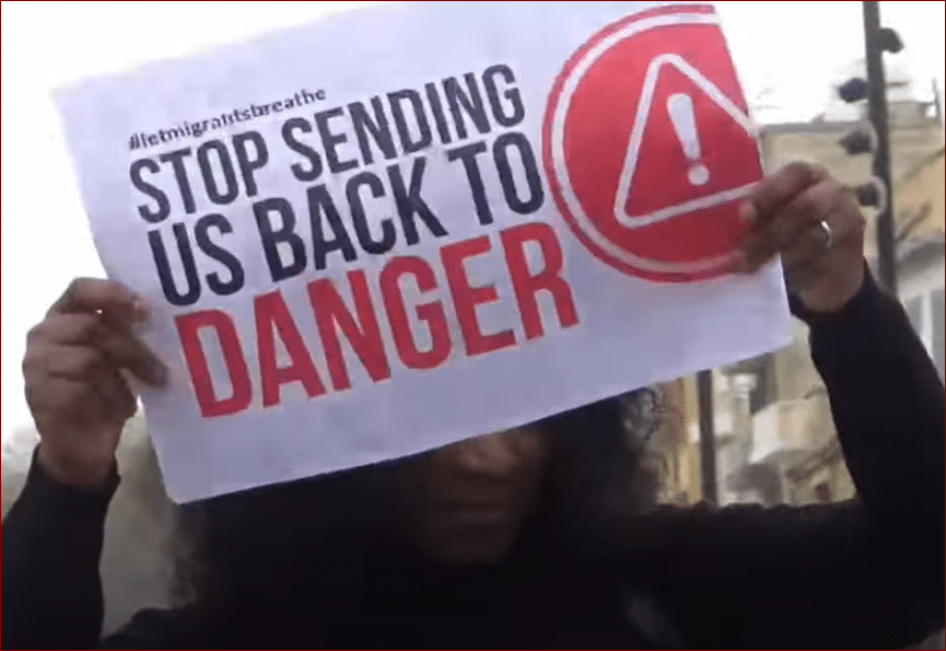 cover African migrants protest in Nicosia (video)