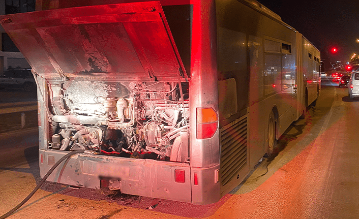 No one injured in university bus fire