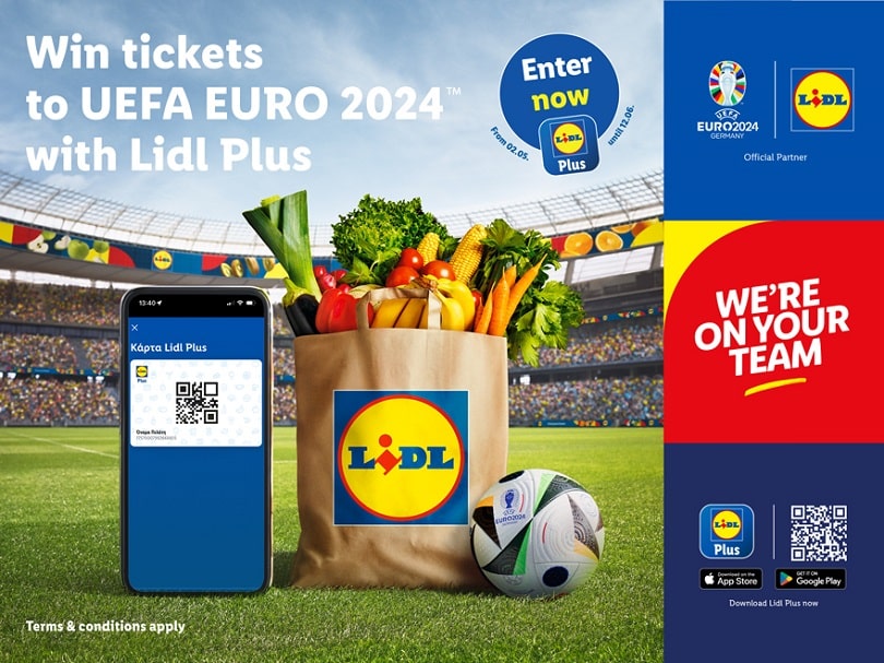 10 lucky Lidl Plus app users to win UEFA EURO 2024 tickets