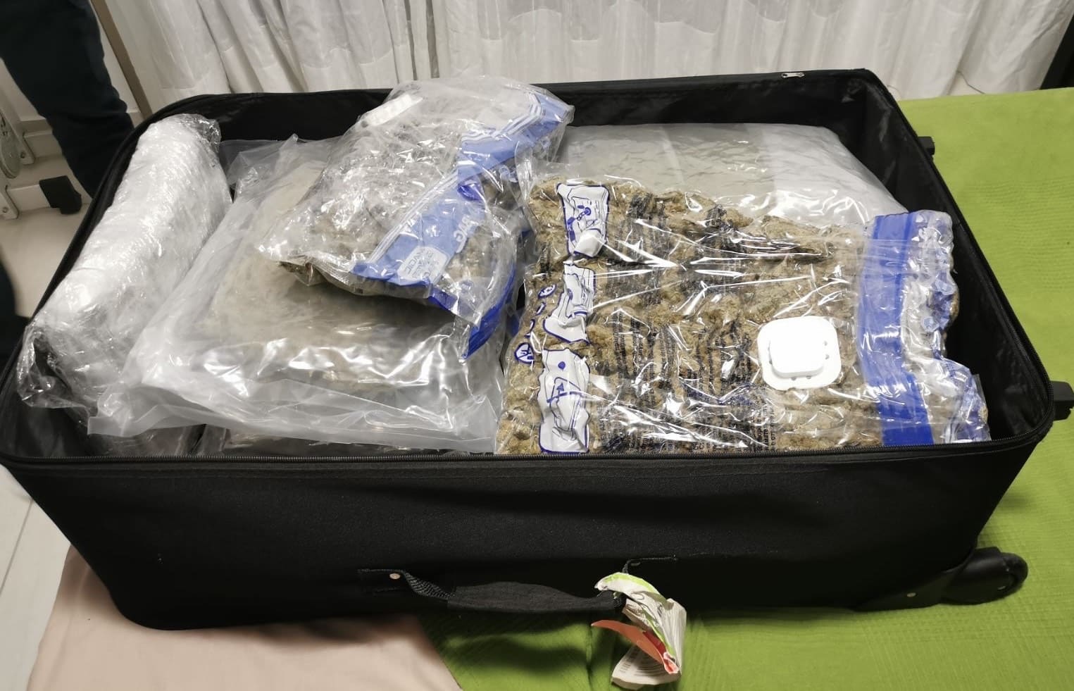 Woman arrested at airport with 16kg of cannabis