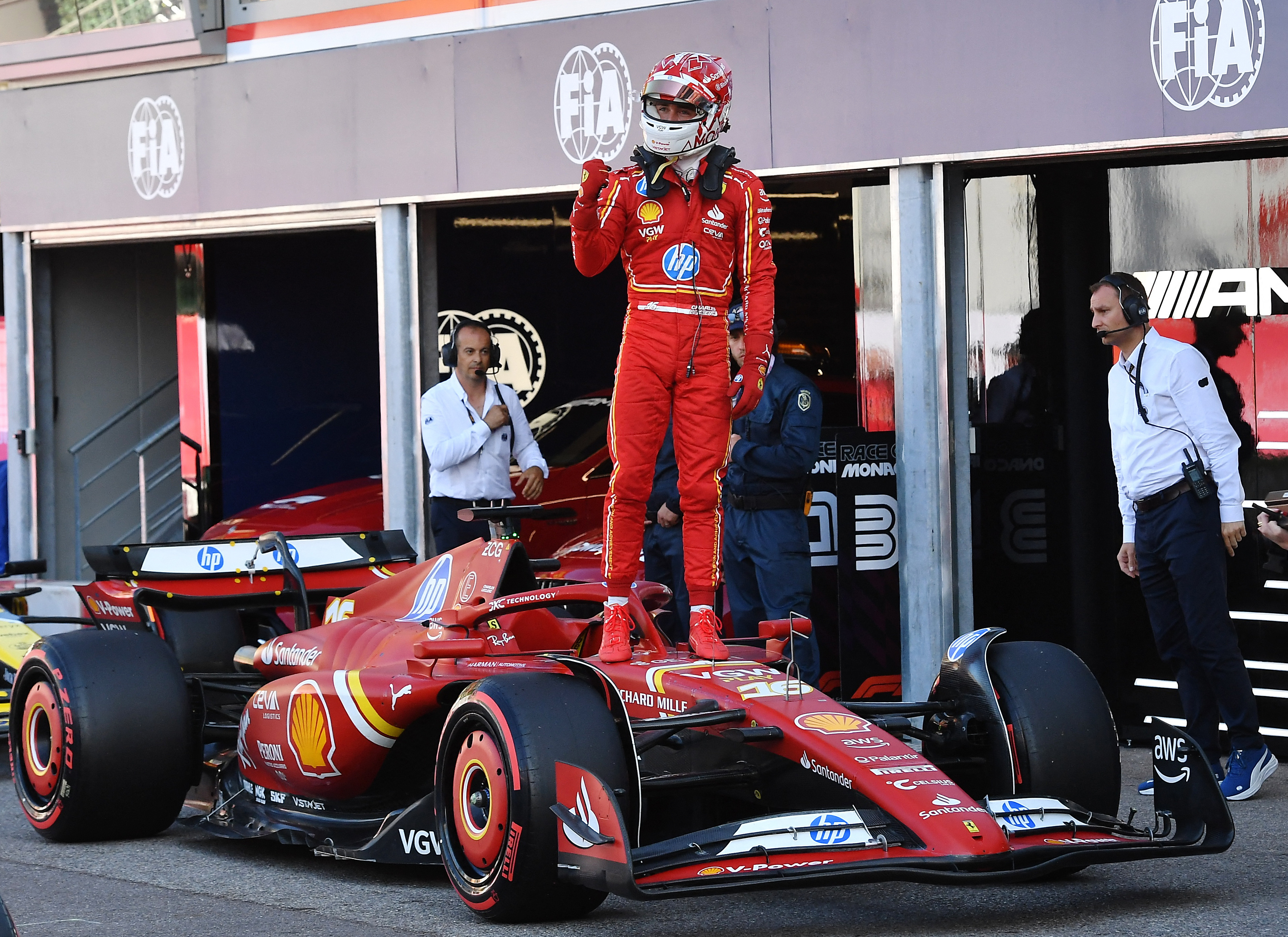 Leclerc takes pole in Monaco as Verstappen hits the wall