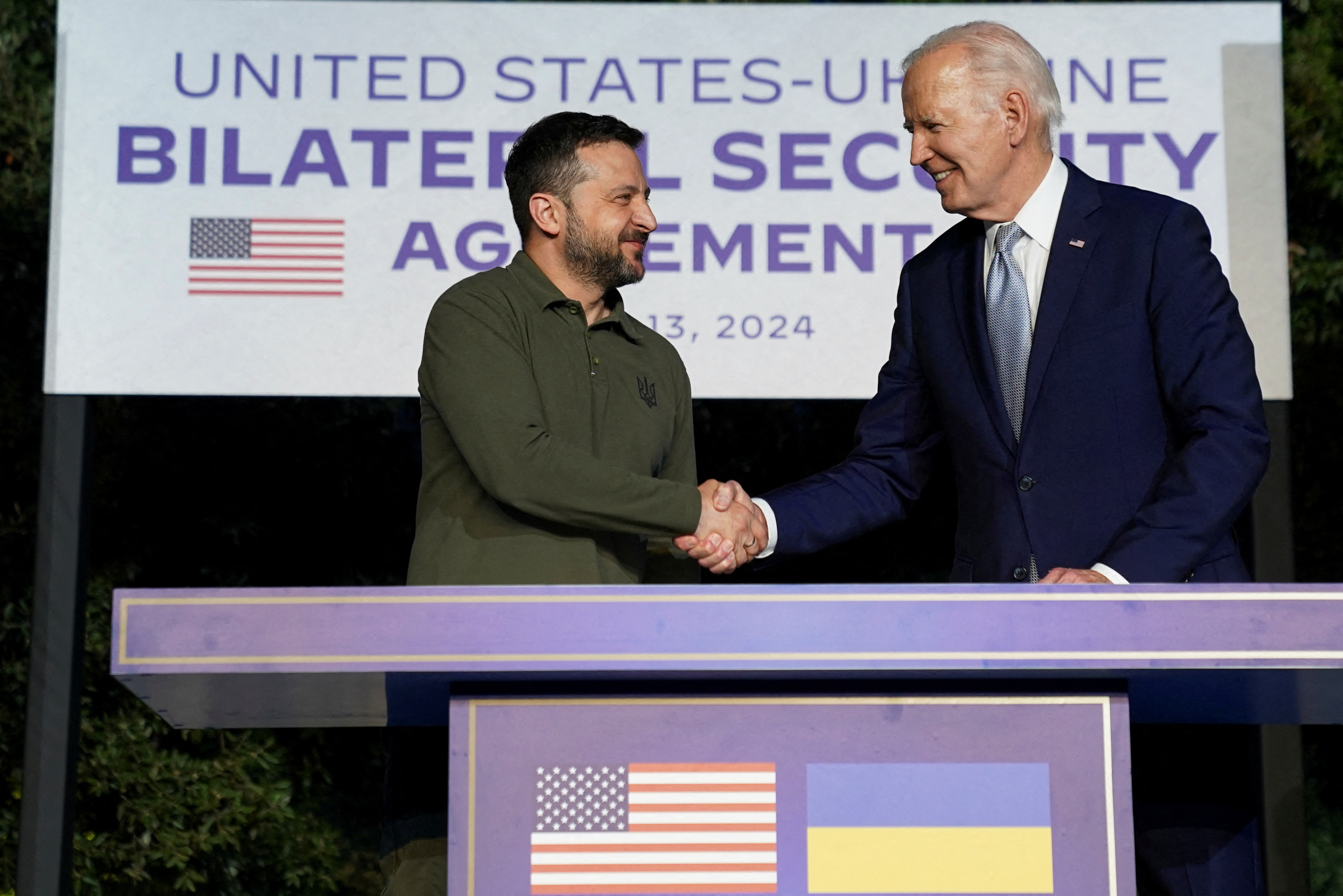image Biden, Zelenskiy inch toward NATO with 10-year defense agreement