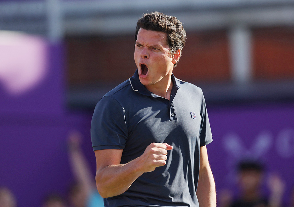 Raonic downs Norrie with record 47 aces at Queen’s Club