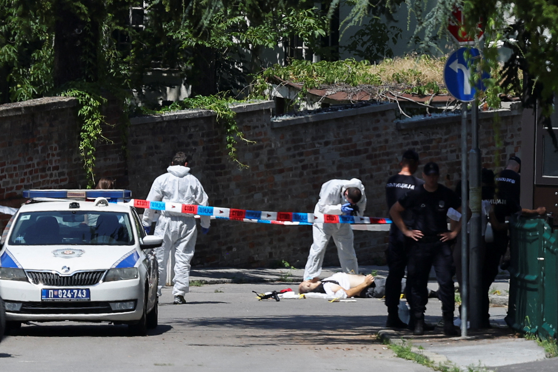 cover Attacker killed after firing crossbow at policeman guarding Israeli embassy in Serbia (Updated)