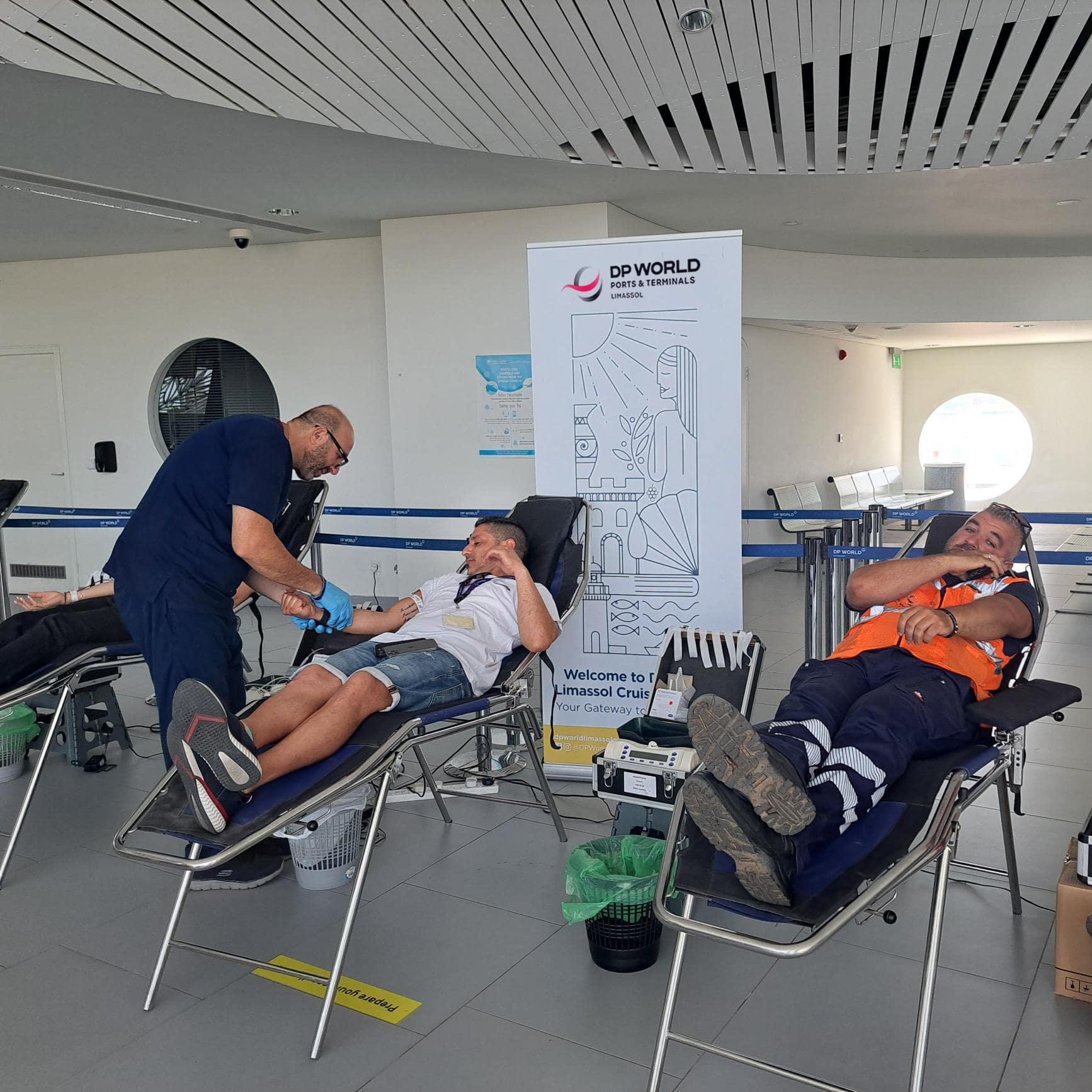 image Limassol port manager hosts blood drive