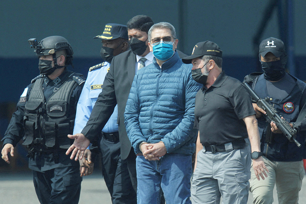 image Former Honduras President Hernandez faces long prison term after US drug conviction