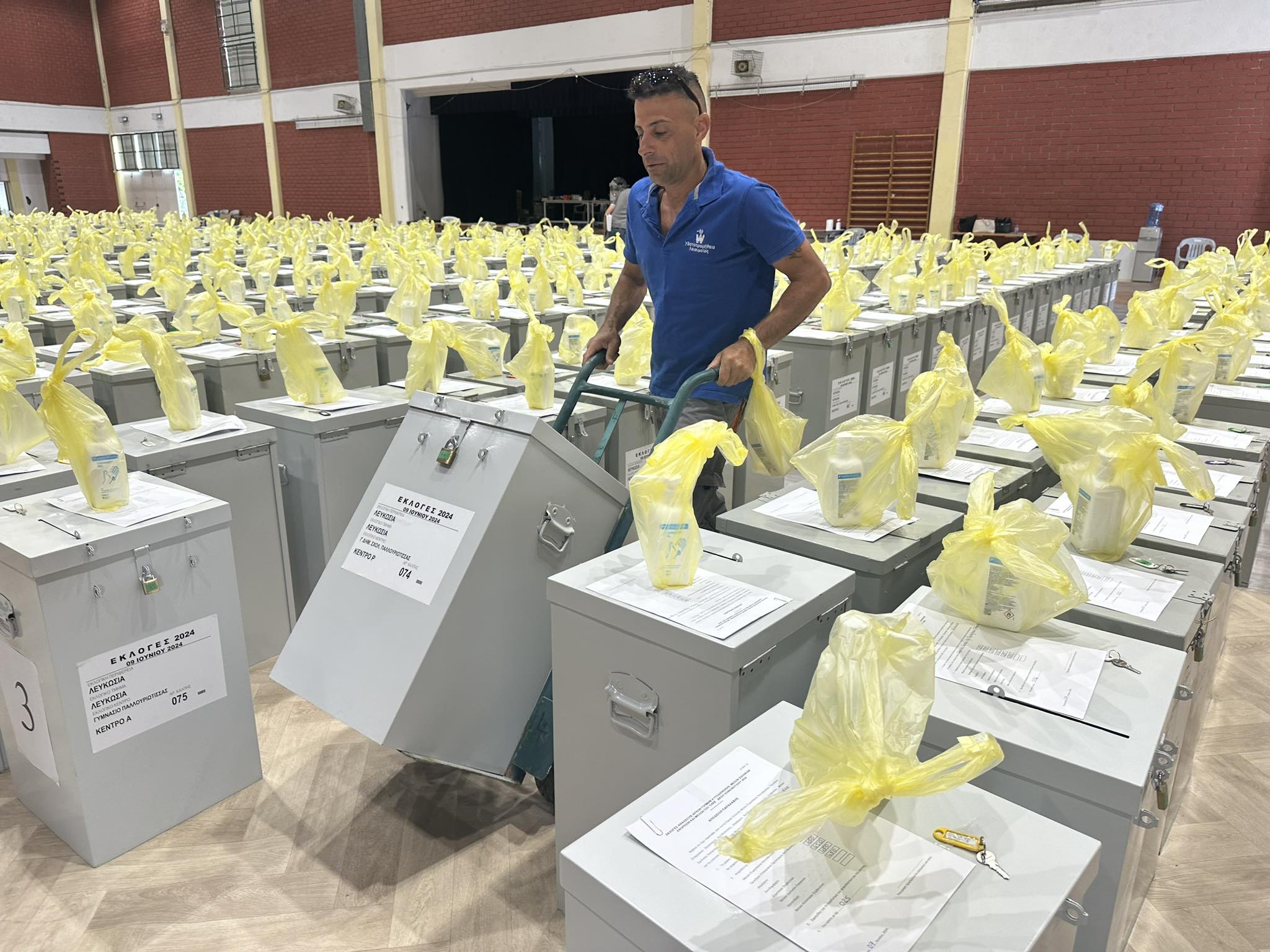 image Ballot boxes ready for Sunday election