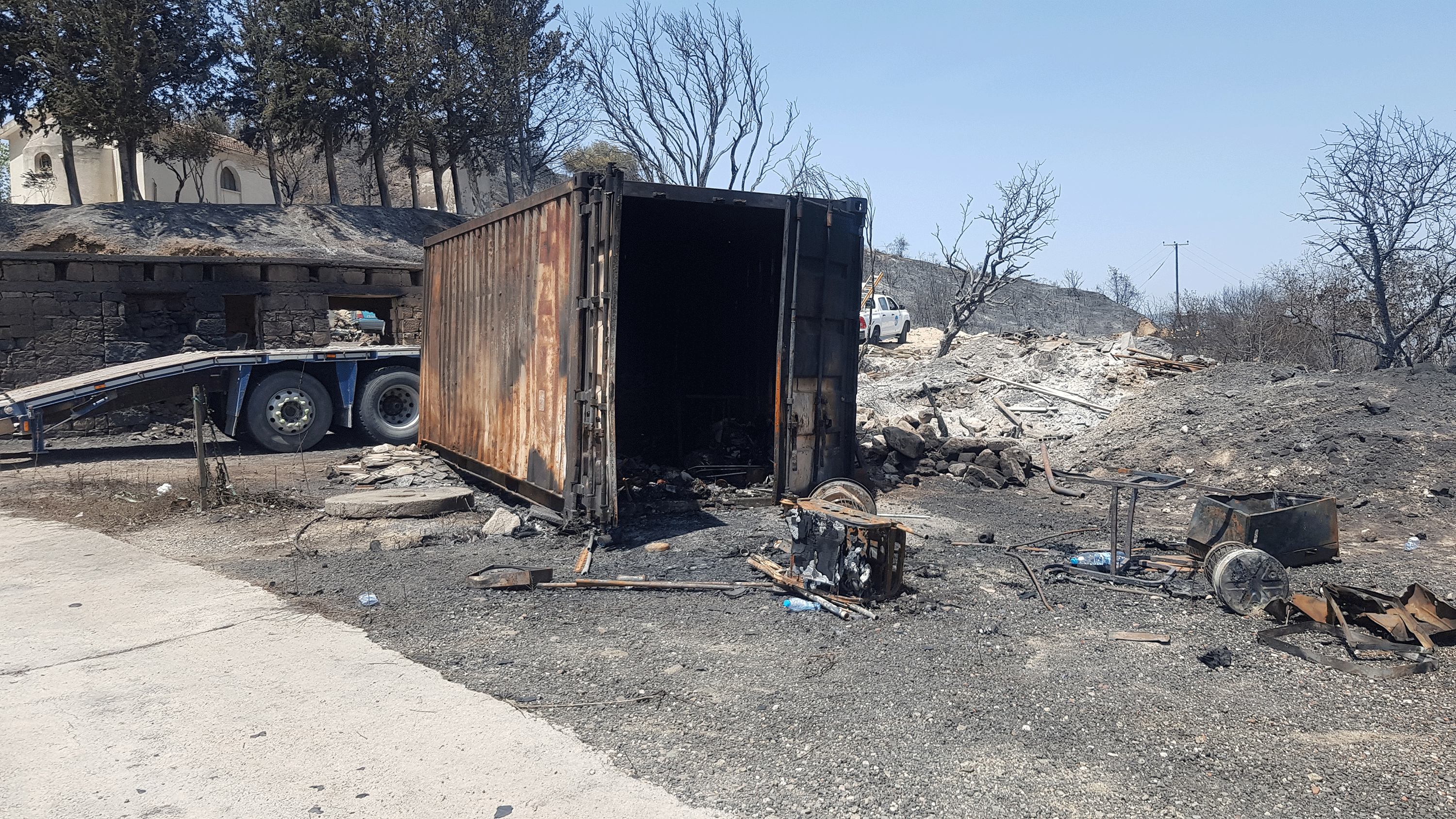 cover Paphos fire possibly started at illegal landfill