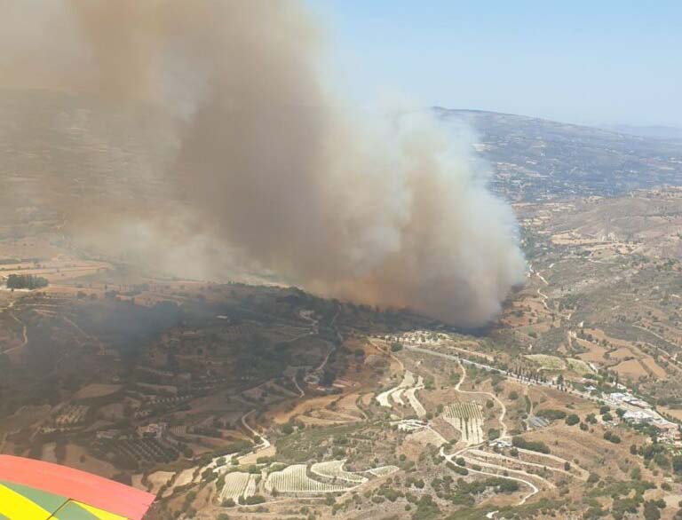 image Houses burnt down in out-of-control Paphos wildfire