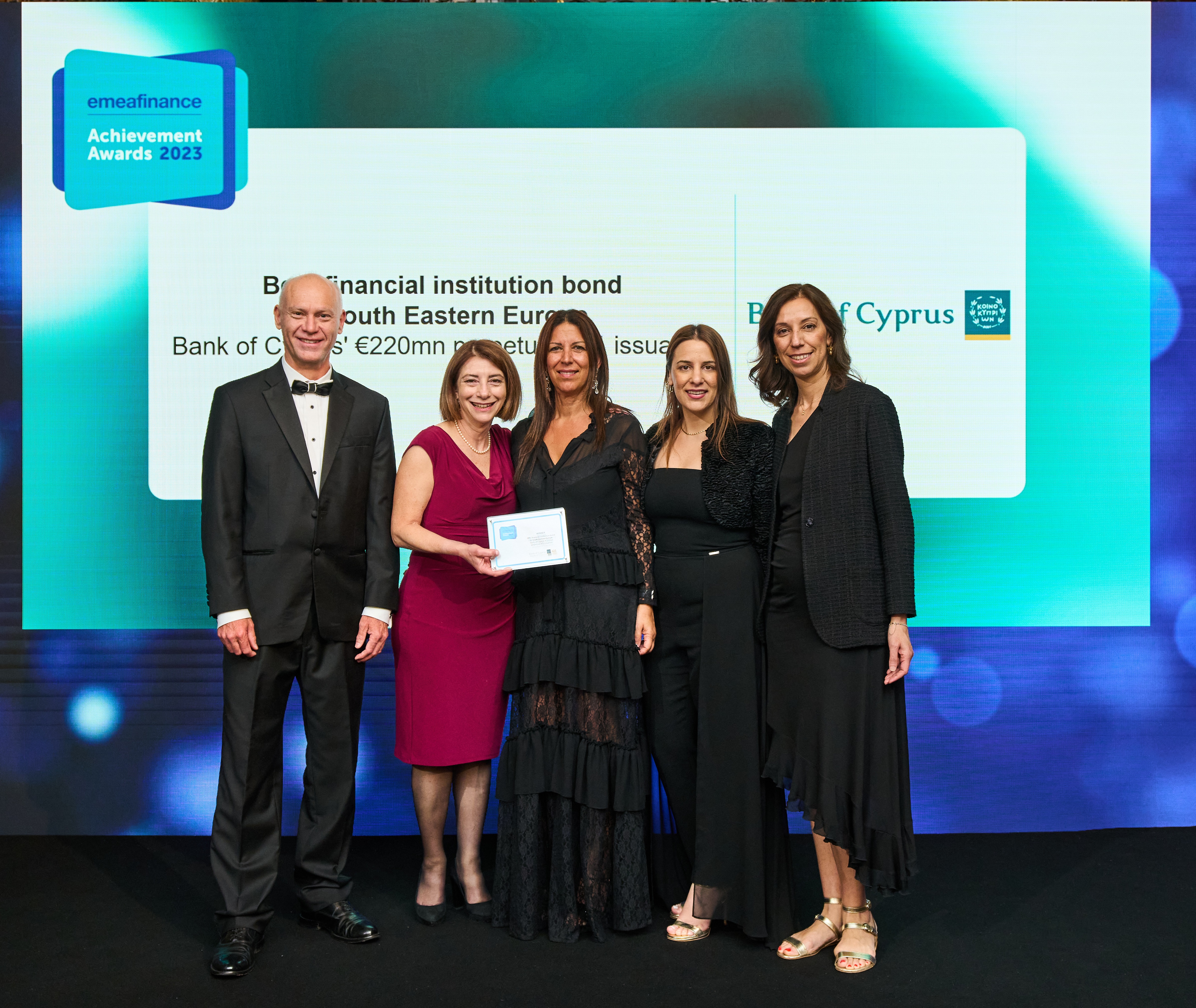 image Bank of Cyprus wins Best Financial Institution Bond in Southeastern Europe, in EMEA Finance’s 2023 Achievement Awards