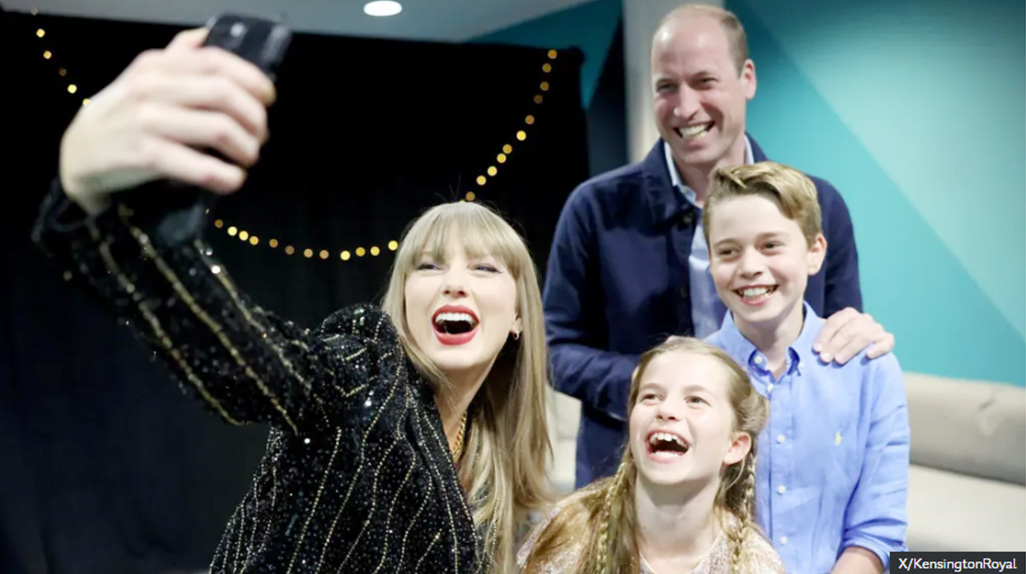 cover Taylor Swift poses with Prince William after &#8216;splendid&#8217; London concert
