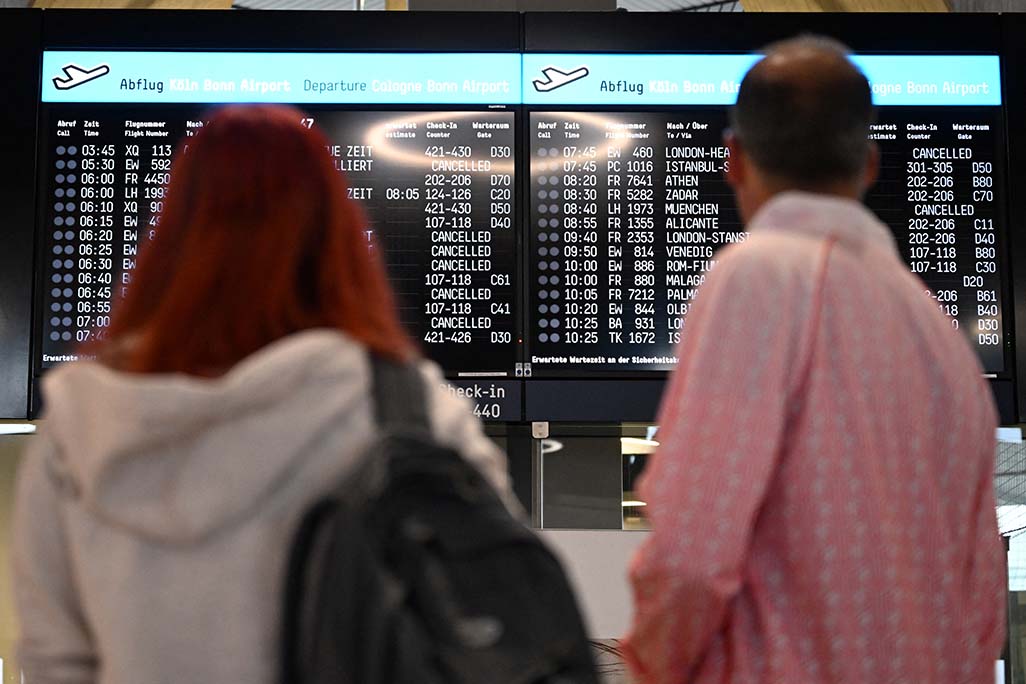 Climate activists glued to runway halt flights at German airport