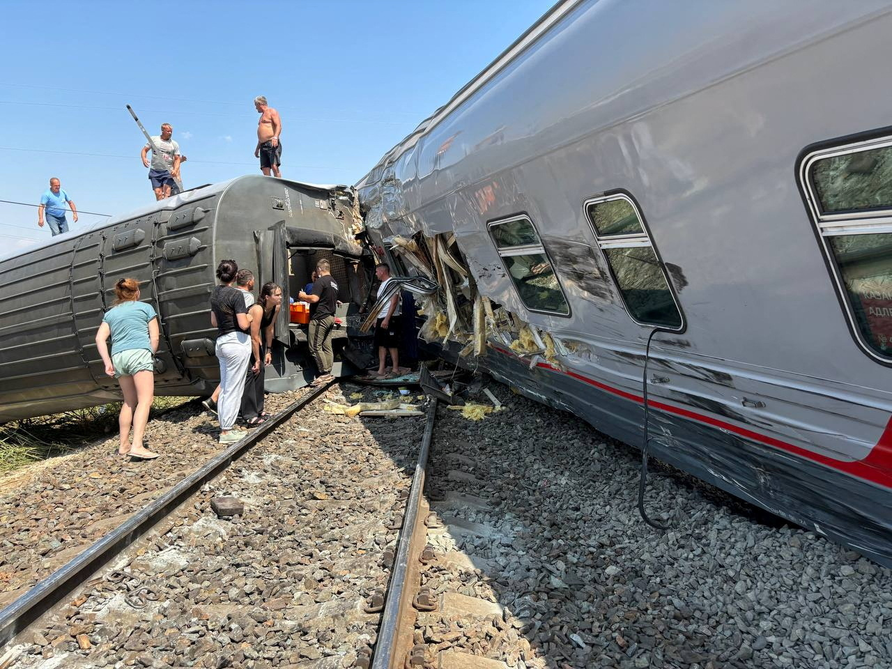 At least 140 people hurt as Russian train smashes into truck