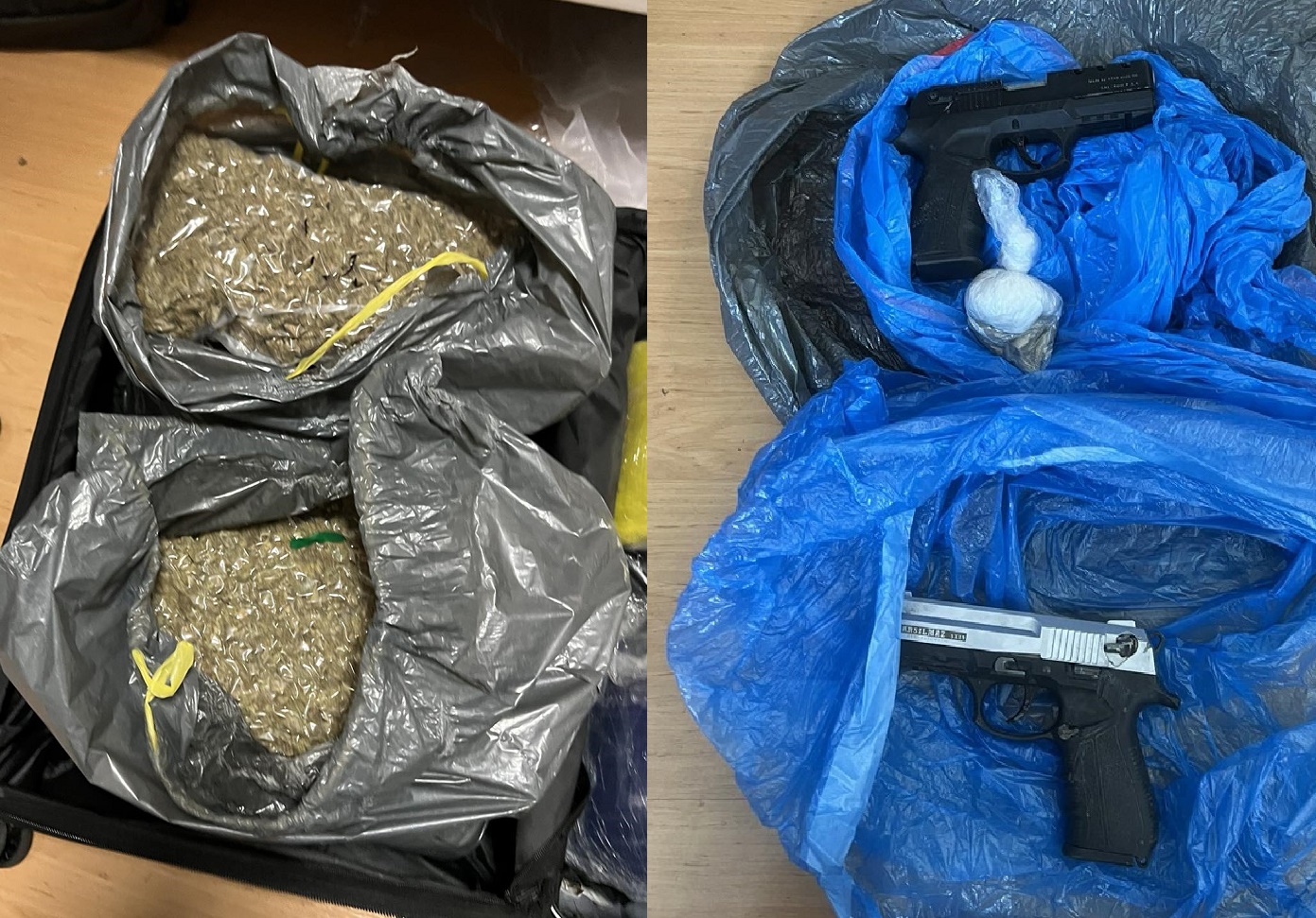 Guns and drug bust – 40kg of cannabis seized in Limassol
