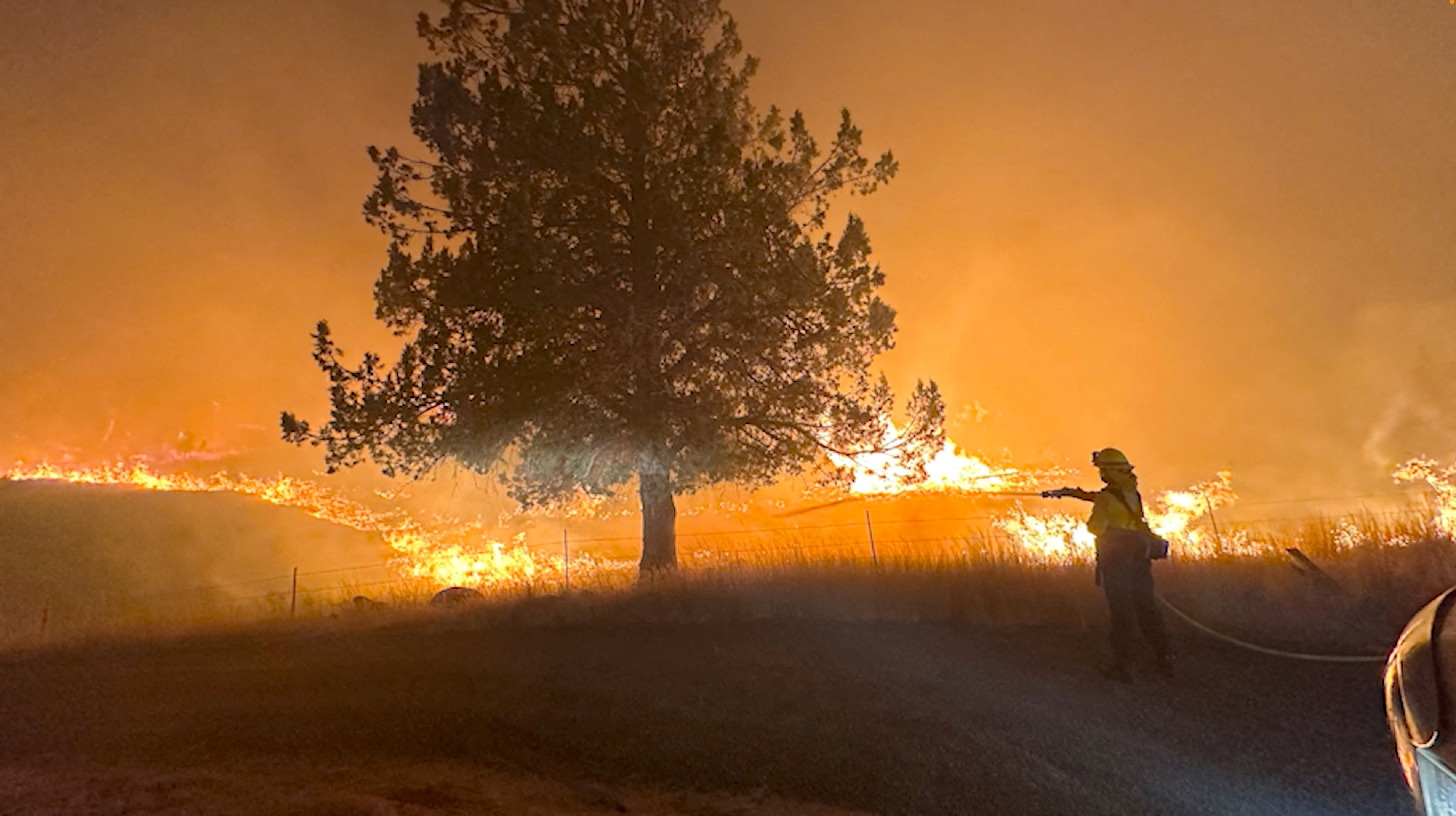 Oregon wildfire explodes to half the size of Rhode Island