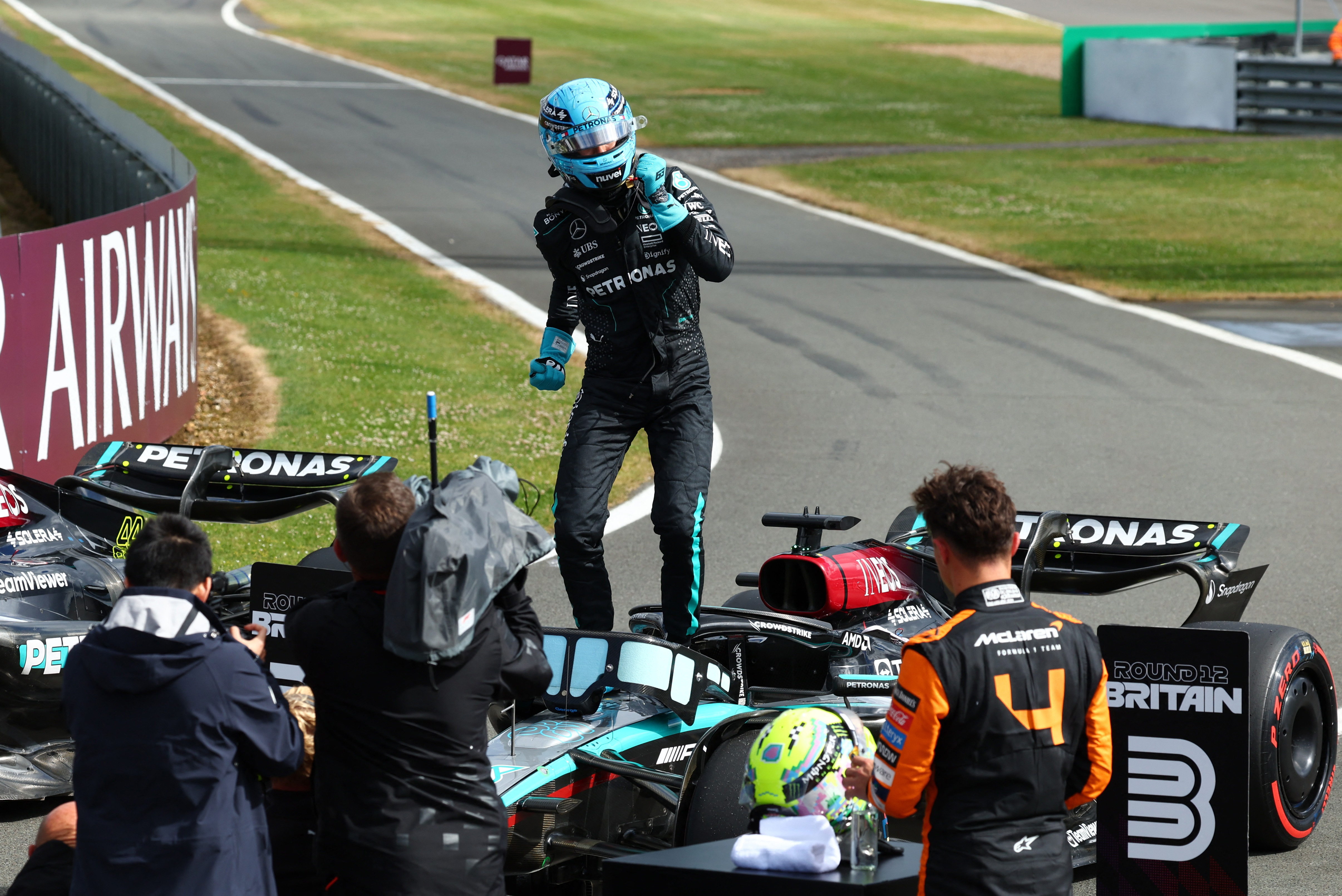 Russell leads Mercedes one-two in British GP qualifying