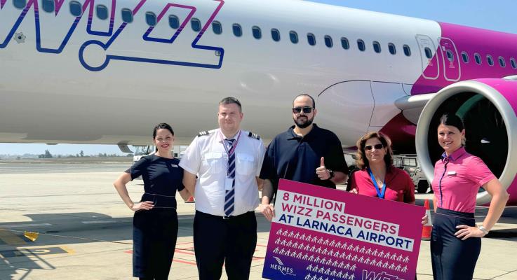 Wizz Air reaches 8 million passenger mark at Larnaca airport